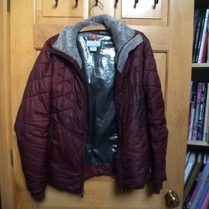 MAROON Columbia Omni-heat kaleidoscope jacket